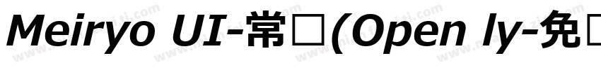 Meiryo UI-常规(Open ly字体转换